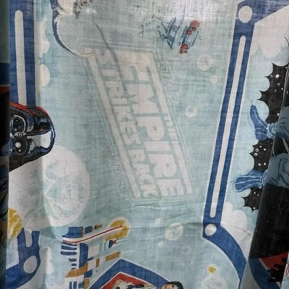 1970s Vtg Bibb Star Wars Empire Strikes Back Twin Top Sheet Yoda Darth Vader
